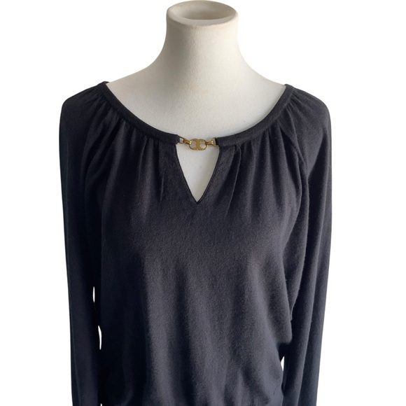 Tory Burch 100% cashmere gold key hole sweater XL - Picture 5 of 10
